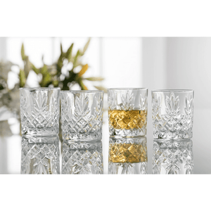 Galway Crystal Renmore Double Old Fashion Set of 4