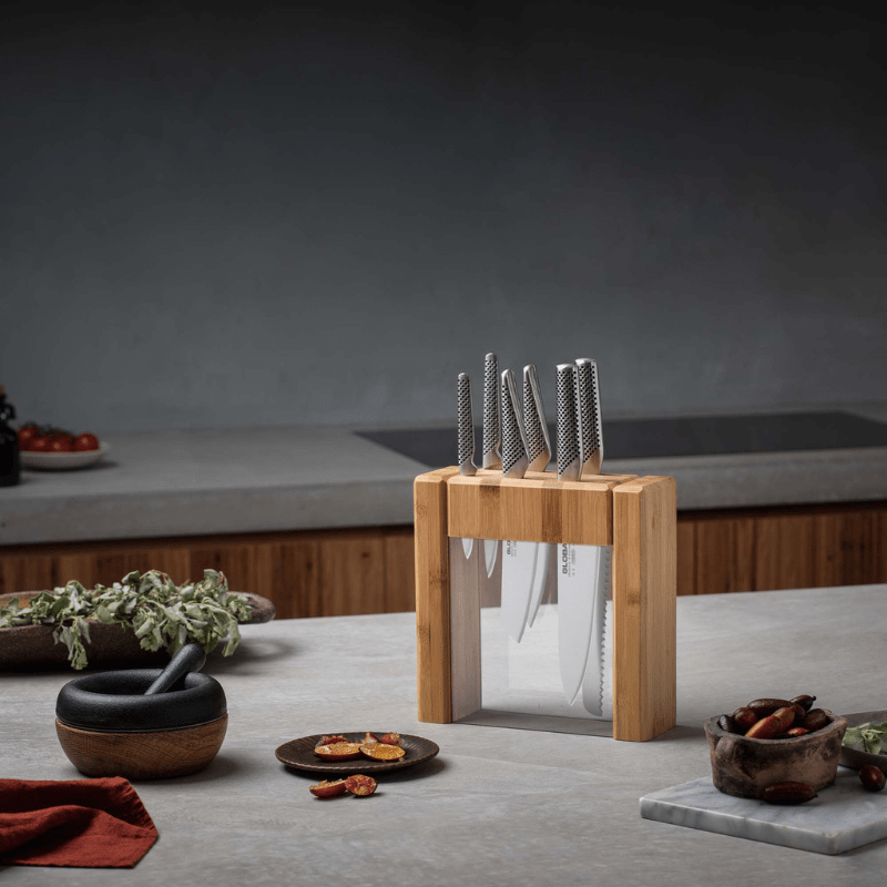 Global Ikasu Knife Block Set 7-Piece