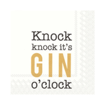 IHR Cocktail Knock Knock It's Gin O'clock Napkins Pack of 20