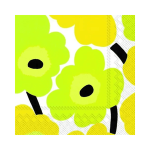 IHR Cocktail Marimekko Unikko Yellow Napkins Pack of 20