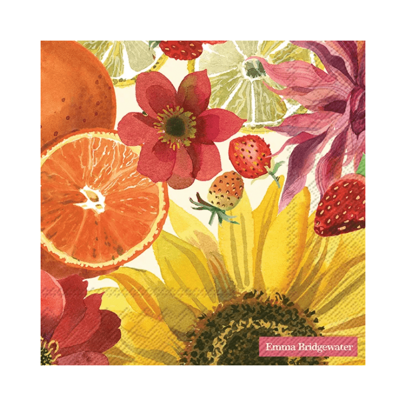 IHR Luncheon Emma Bridgewater Fruits and Flowers Napkins Pack of 20