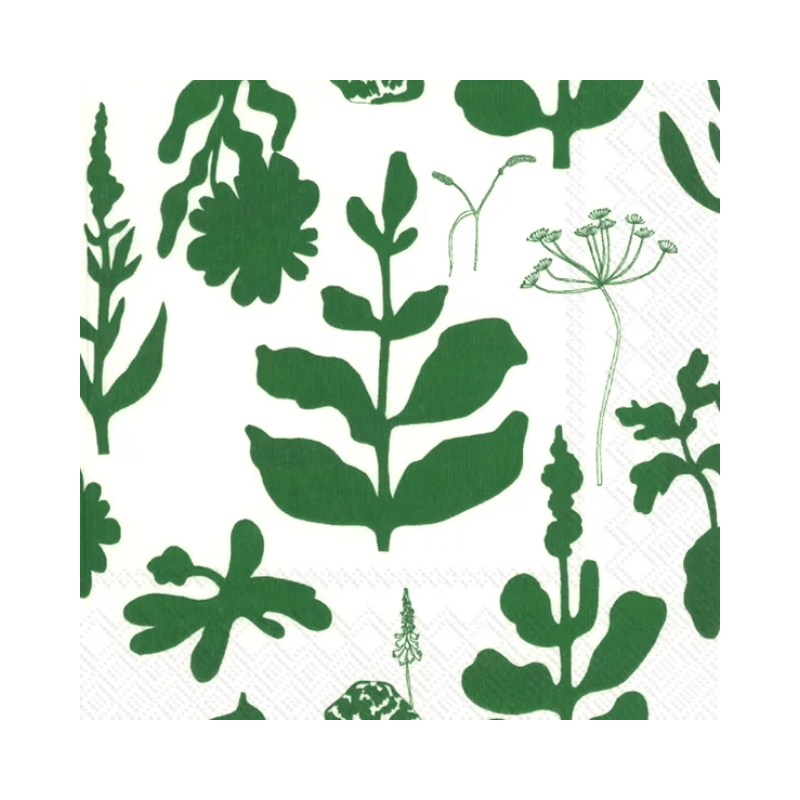 IHR Luncheon Marimekko Elokuun Vorjot Green Napkins Pack of 20