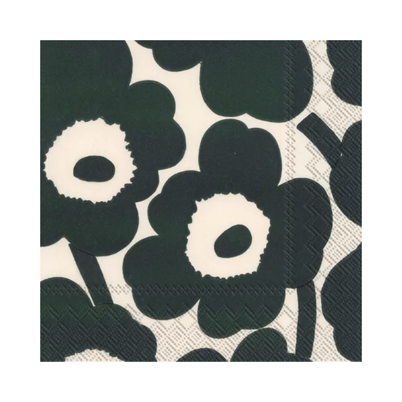 IHR Luncheon Marimekko Unikko Cream Green Napkins Pack of 20