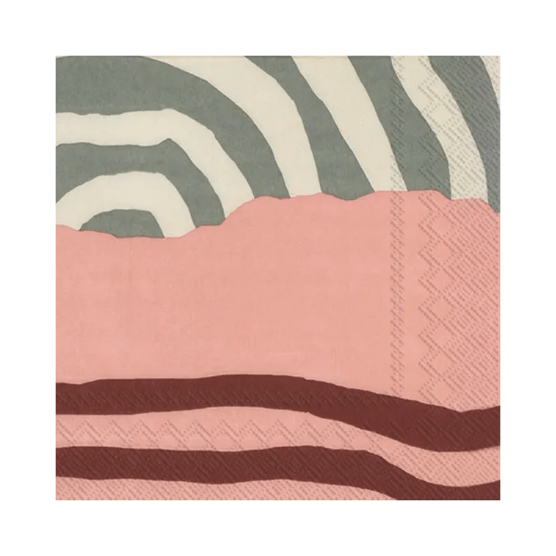 IHR Luncheon Marimekko Vuosirenkaat Green Napkins Pack of 20