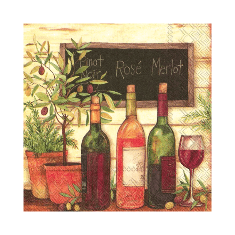 IHR Luncheon Wine and Olives Napkins Pack of 20