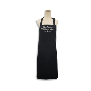 Karen Design Apron 'Wine Taster. Will taste wine for free'