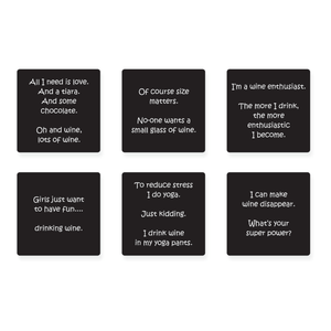 Karen Design Coasters Set of 6 V3 Black