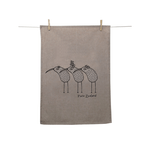 Karen Design Tea Towel Natural 'NZ Kiwis'