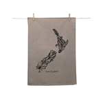 Karen Design Tea Towel Natural 'NZ Map'