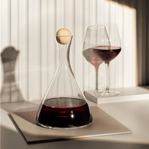 Krosno Connoisseur Wine Decanter Beechwood Stop 1L