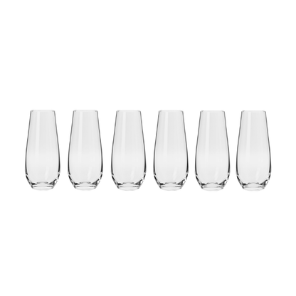 Krosno Harmony Stemless Flute 230ml Set of 6