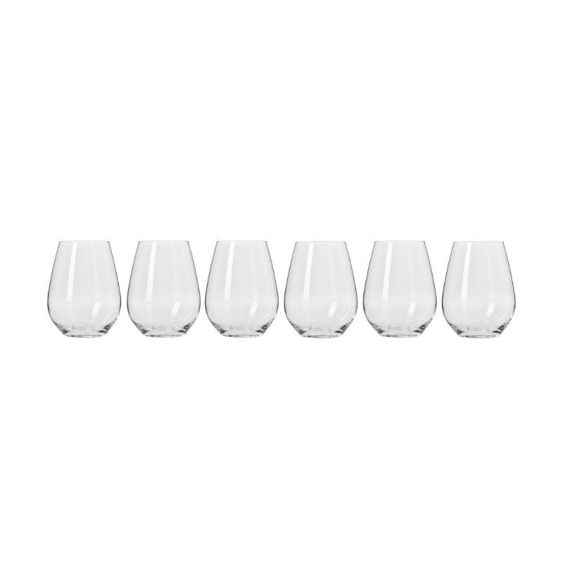 Krosno Harmony Stemless Wine Glass 400ml Set of 6