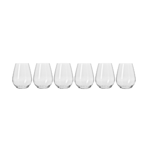 Krosno Harmony Stemless Wine Glass 400ml Set of 6