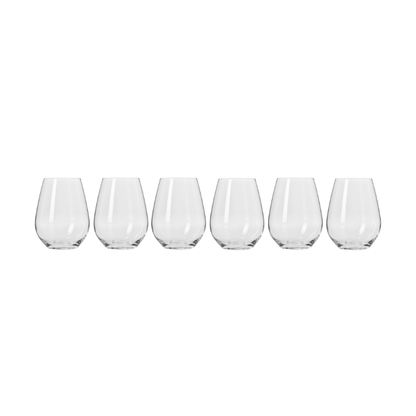 Krosno Harmony Stemless Wine Glass 400ml Set of 6