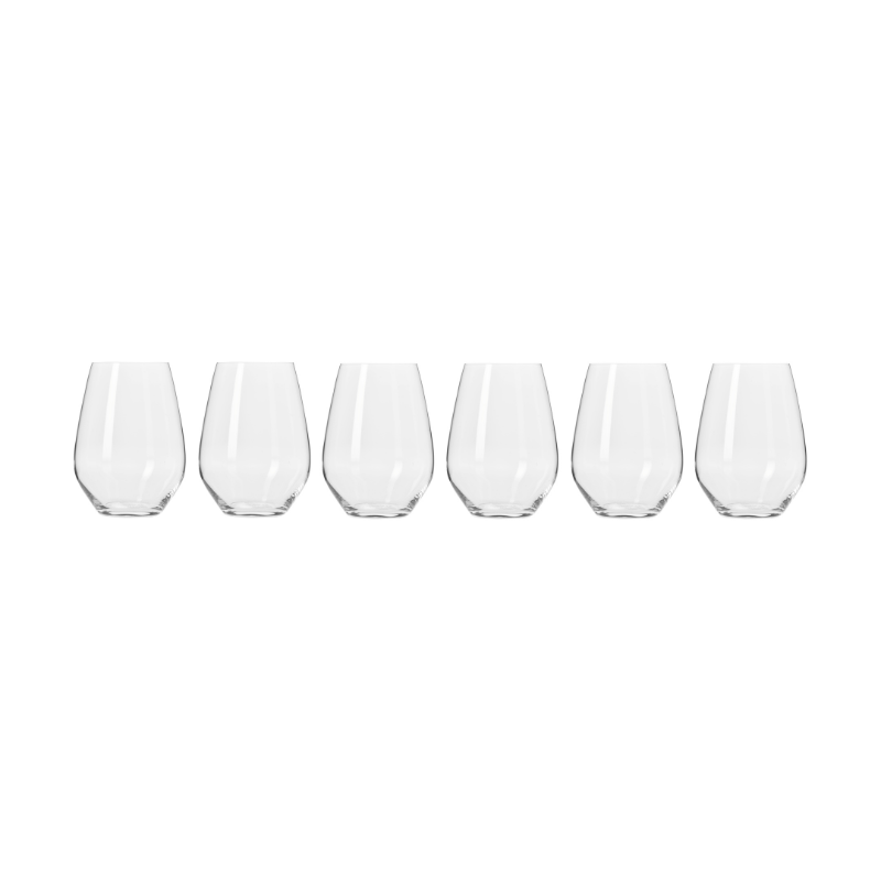 Krosno Harmony Stemless Wine Glass 540ml Set of 6