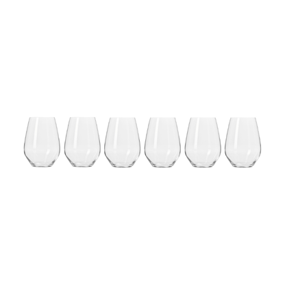 Krosno Harmony Stemless Wine Glass 540ml Set of 6