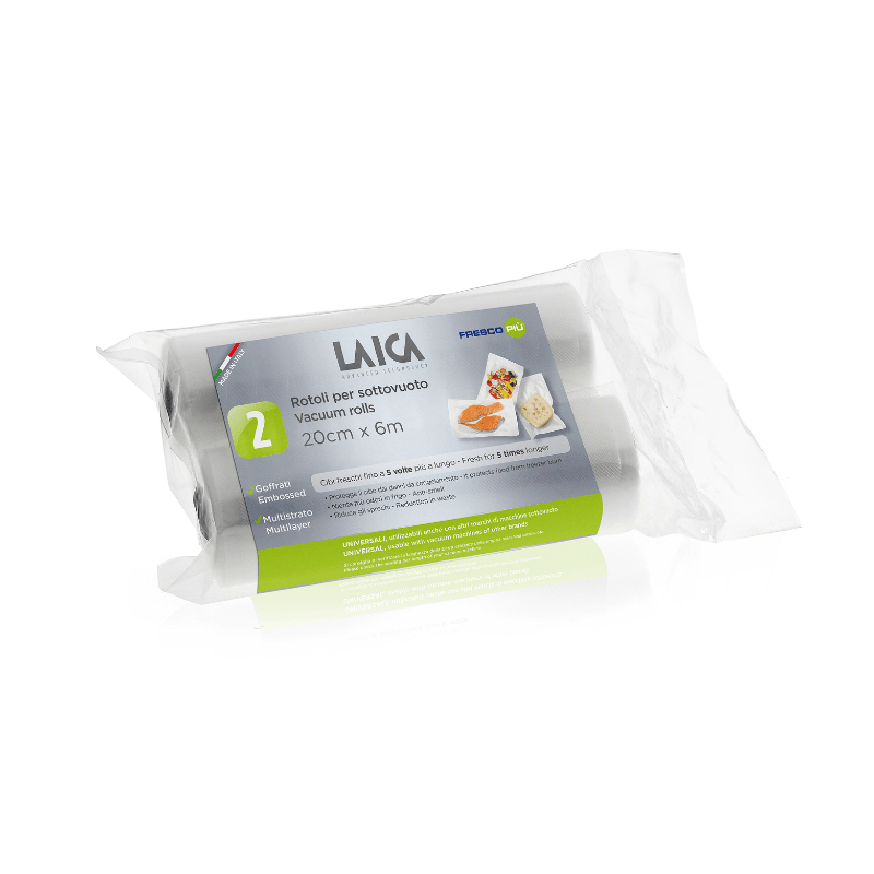 Laica Vacuum Bag Rolls 2-Pack 20cm x 6m