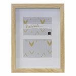 LINENS & MORE BOX PHOTO FRAME DOUBLE 4X6 NATURAL