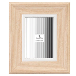 LINENS & MORE PHOTO FRAME NATURAL / WHITE 8 X1