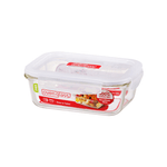 LocknLock Euro Glass Rectangular Container with Lid 630ml