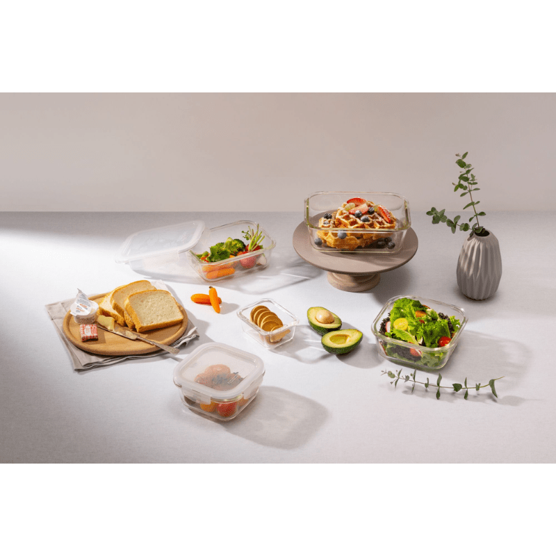 LocknLock Euro Glass Square Container with Lid 300ml