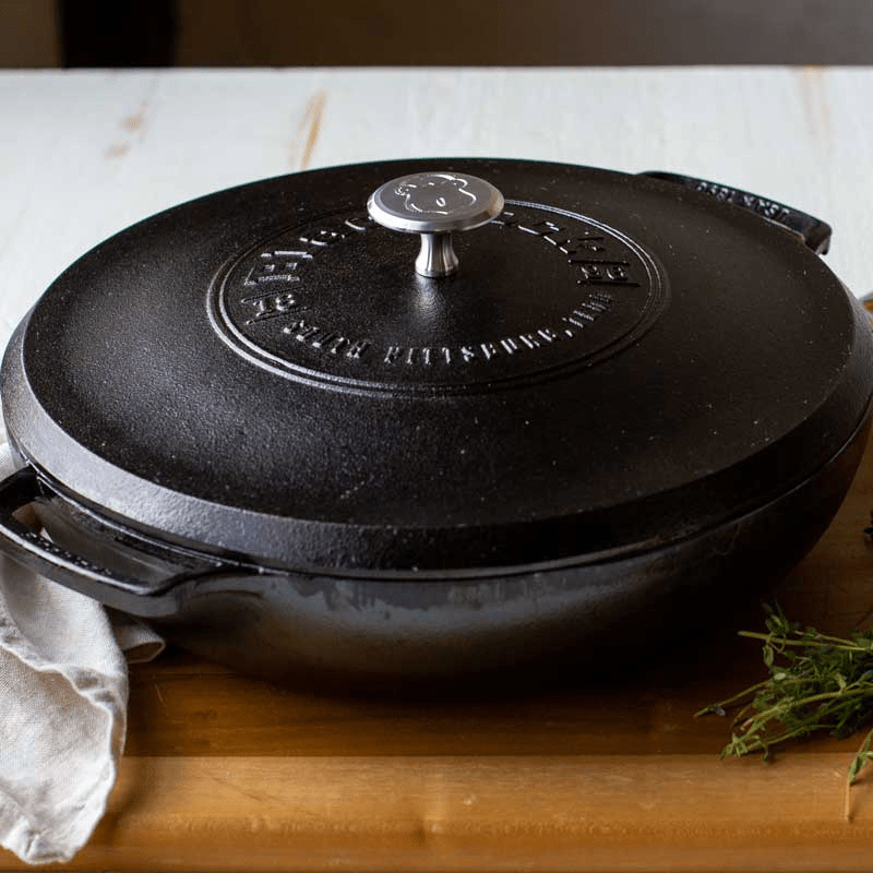 Lodge Blacklock Cast Iron Braiser with Lid 3.7L