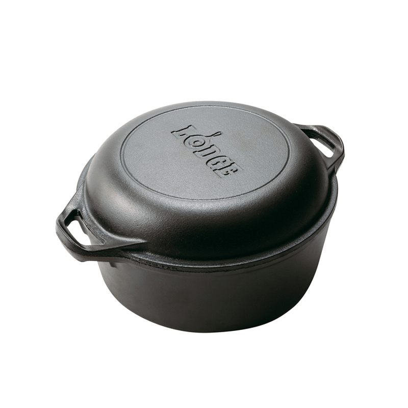 Lodge Cast Iron Double Dutch Oven 4.7L