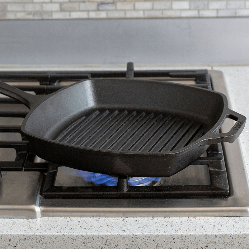 Lodge Cast Iron Square Grill Pan 26cm The Homestore Auckland