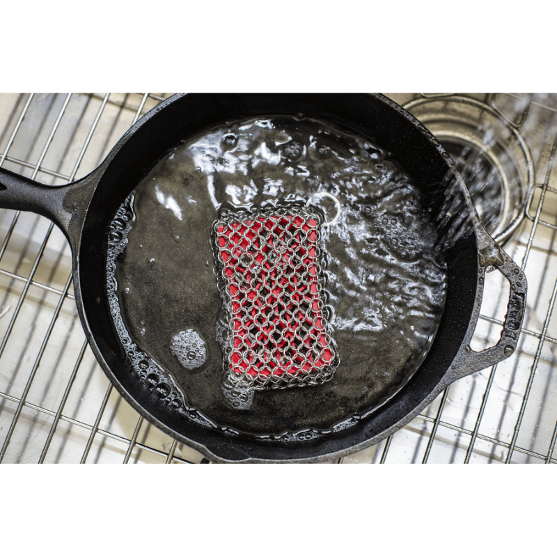 Lodge Chain Mail Scrubbing Pad Red