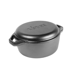 Lodge Chef Collection Cast Iron Double Dutch Oven 5.7L