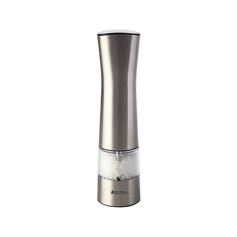 Maxwell & Williams Cosmopolitan Electric Salt or Pepper Mill 21cm Stainless Steel