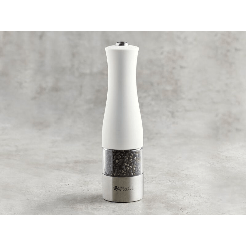 Maxwell & Williams Cosmopolitan Electric Salt or Pepper Mill 21cm White