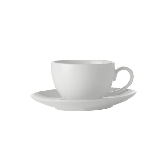 Maxwell & Williams White Basics Coupe Demi Cup & Saucer 100ml The Homestore Auckland