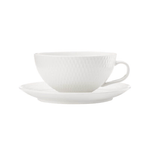 Maxwell & Williams White Basics Diamonds Tea Cup & Saucer Low 250ml