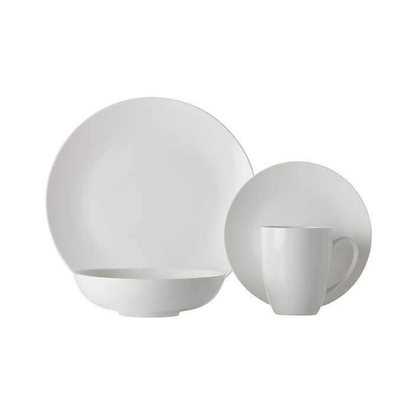 Maxwell & Williams White Basics Fitzrovia Coupe Dinner Set 16-Piece