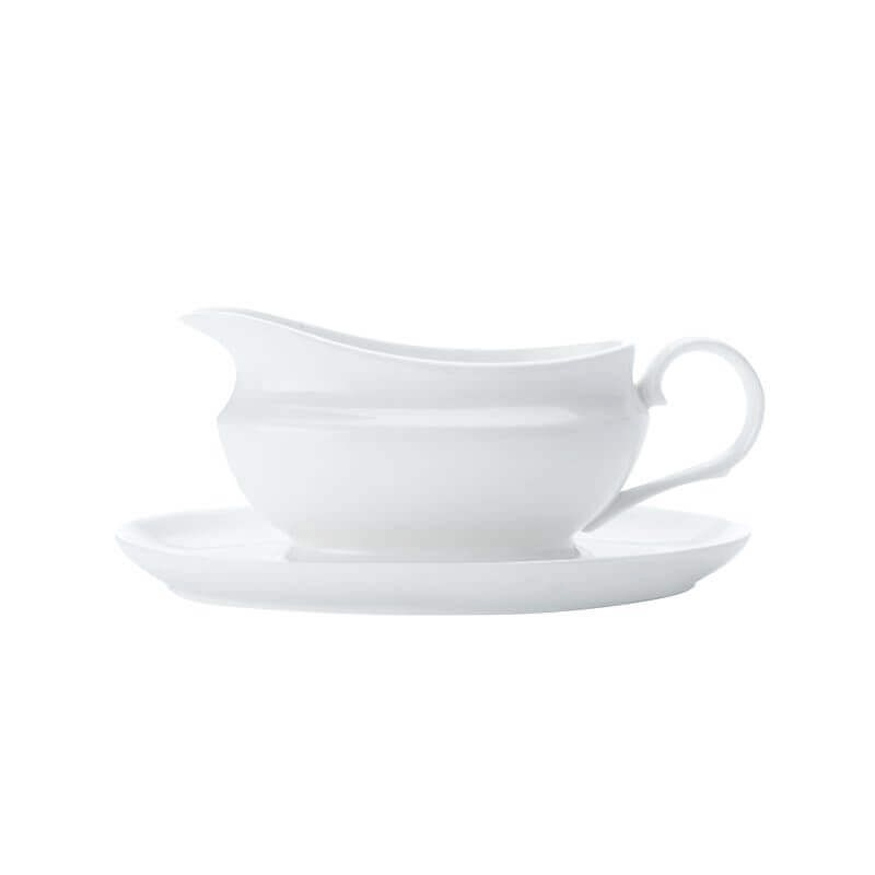 Maxwell & Williams White Basics Gravy Boat & Saucer 550ml