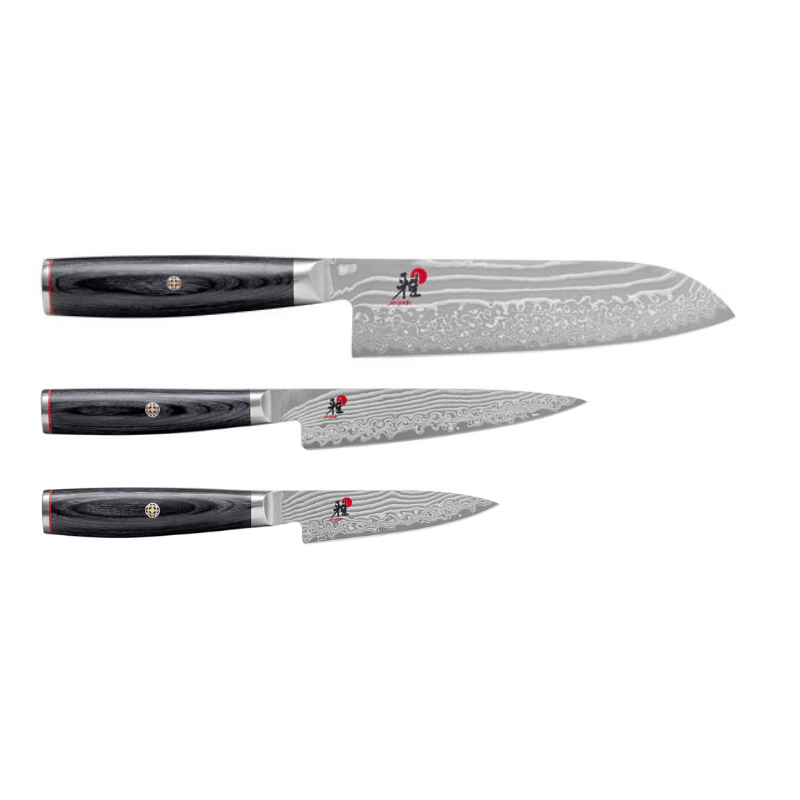 Miyabi Pakka Wood Santoku Set of 3