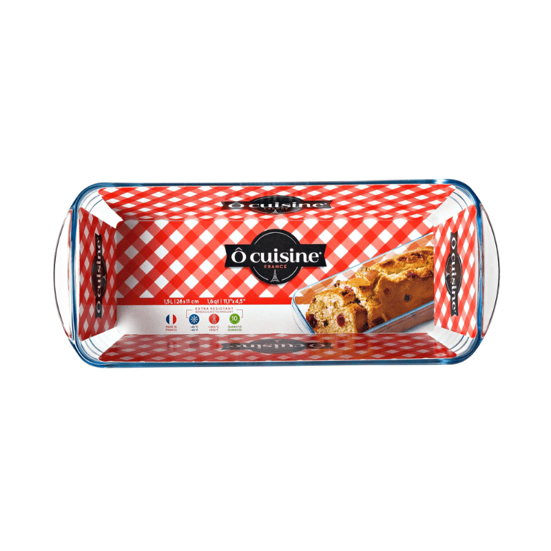 O'Cuisine Borosilicate Glass Loaf Dish 28cm x 12cm 1.5L