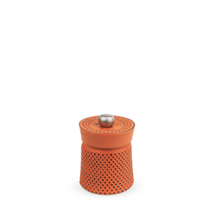 Peugeot Bali Fonte Cast Iron Orange Pepper Mill 8cm