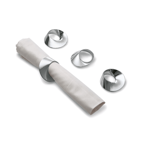 Philippi Swirl Napkin Rings Set 4-Piece