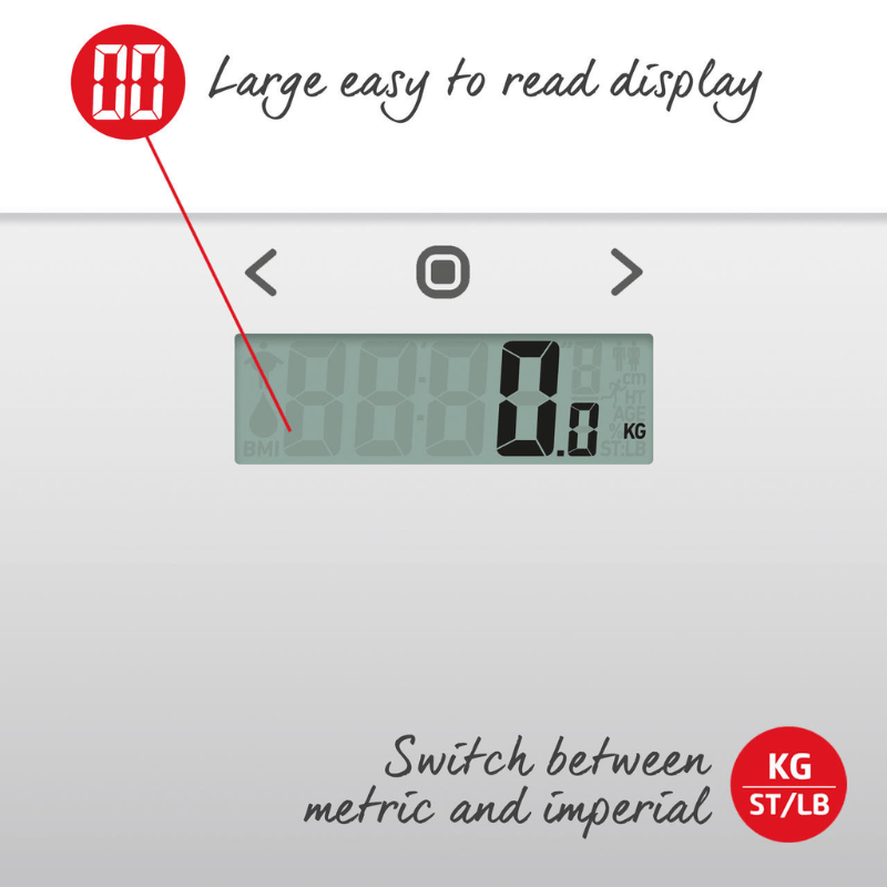 Salter Compact Glass Body Analyser Scale