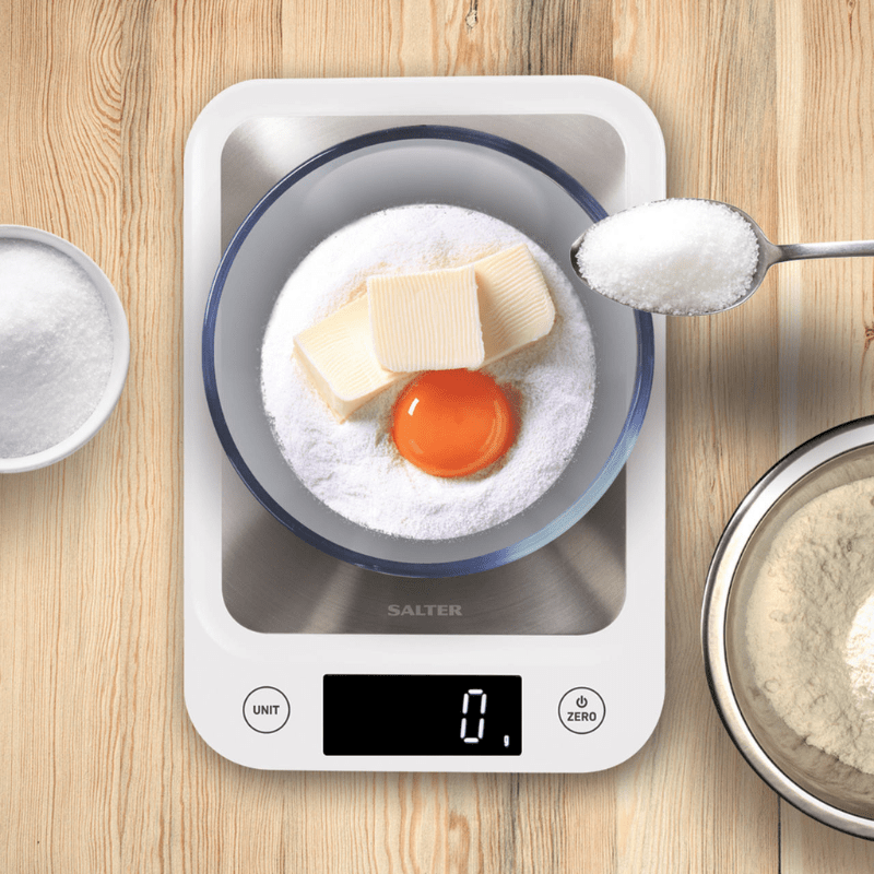 Salter Stainless Steel Electronic Kitchen Scale 5kg Capacity The Homestore Auckland