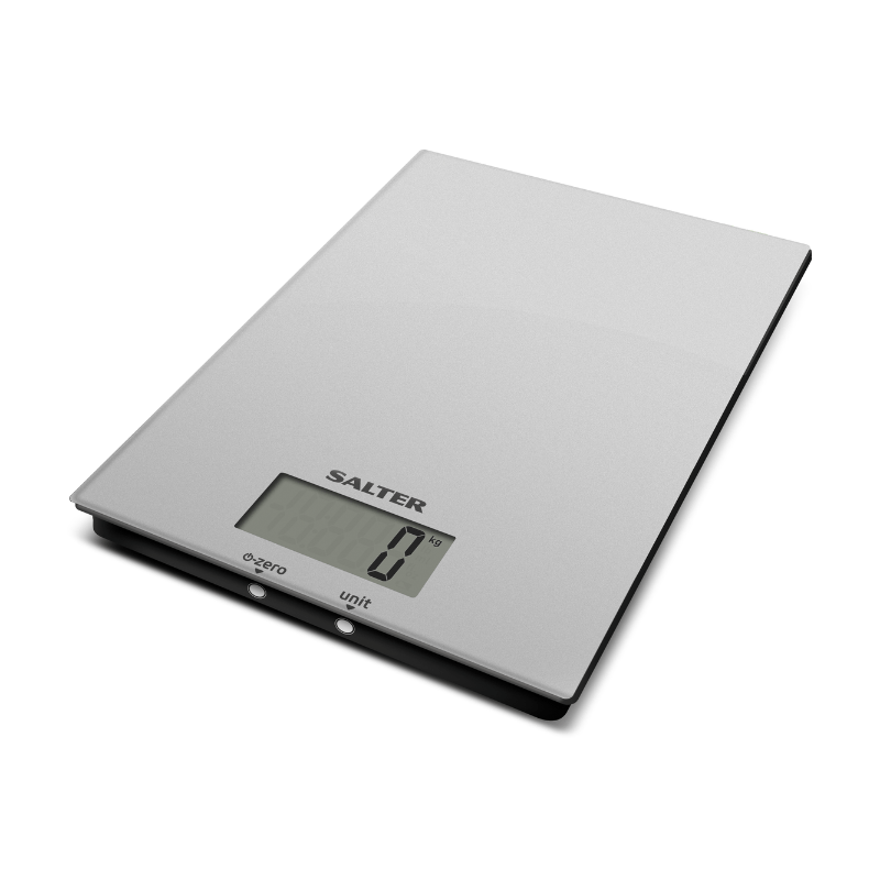 Salter Ultra Slim Glass Electronic Kitchen Scale 5kg Capacity