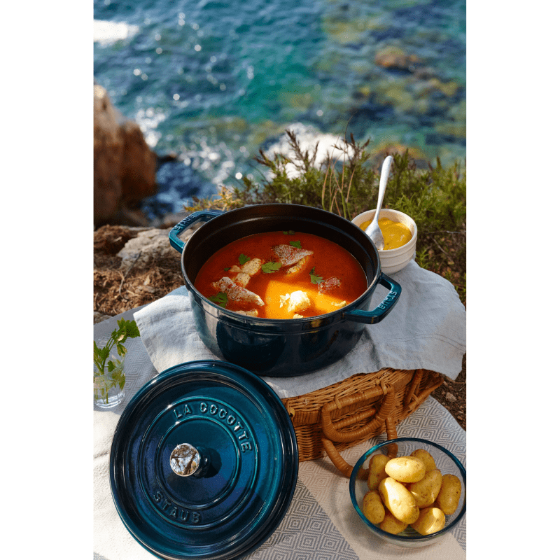Staub Round Cocotte 20cm La Mer Staub Round Cocotte 20cm La Mer