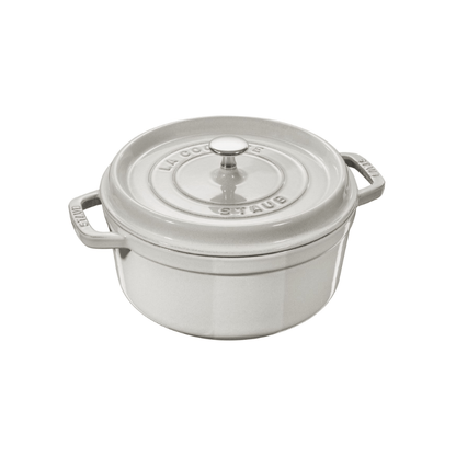 Staub Round Cocotte 20cm White Truffle