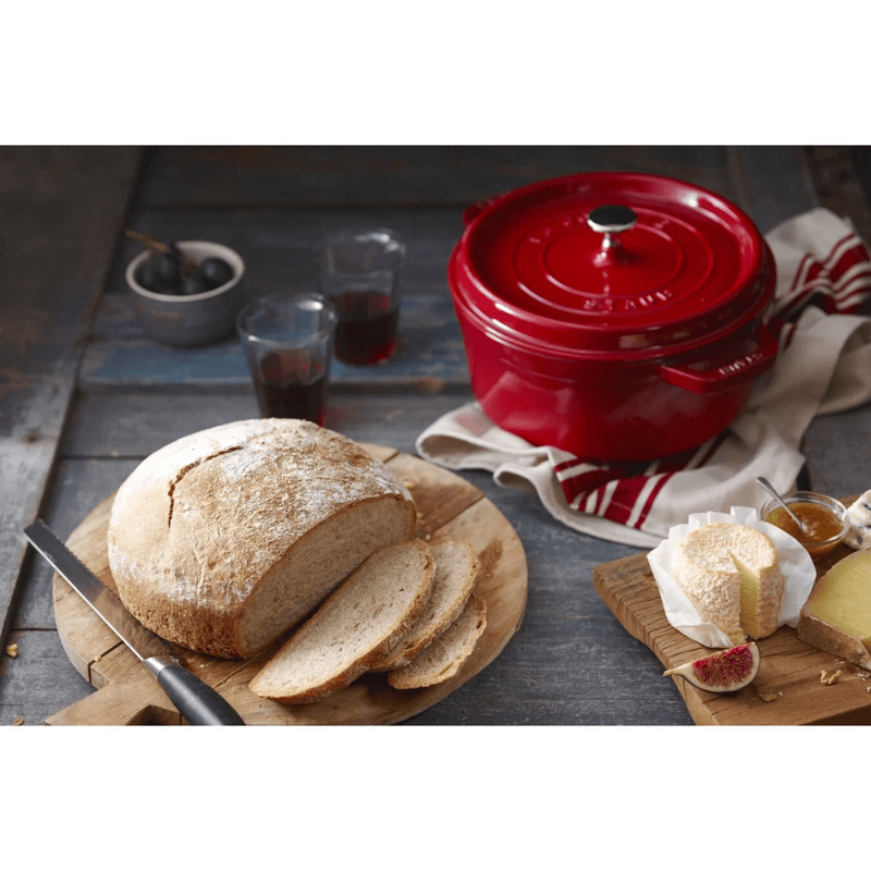 Staub Round Cocotte 24cm Cherry Red