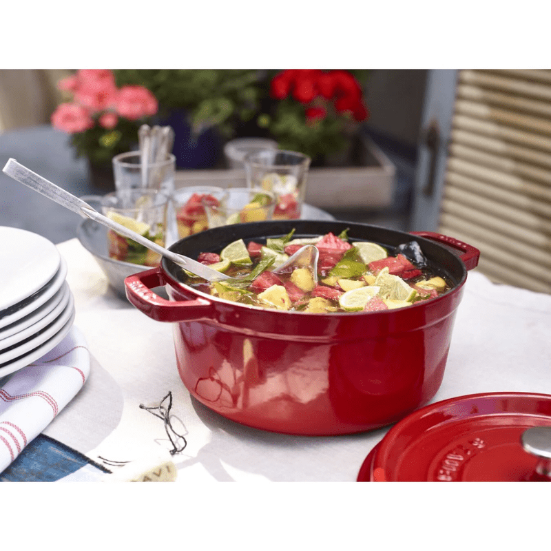 Staub Round Cocotte 24cm Cherry Red