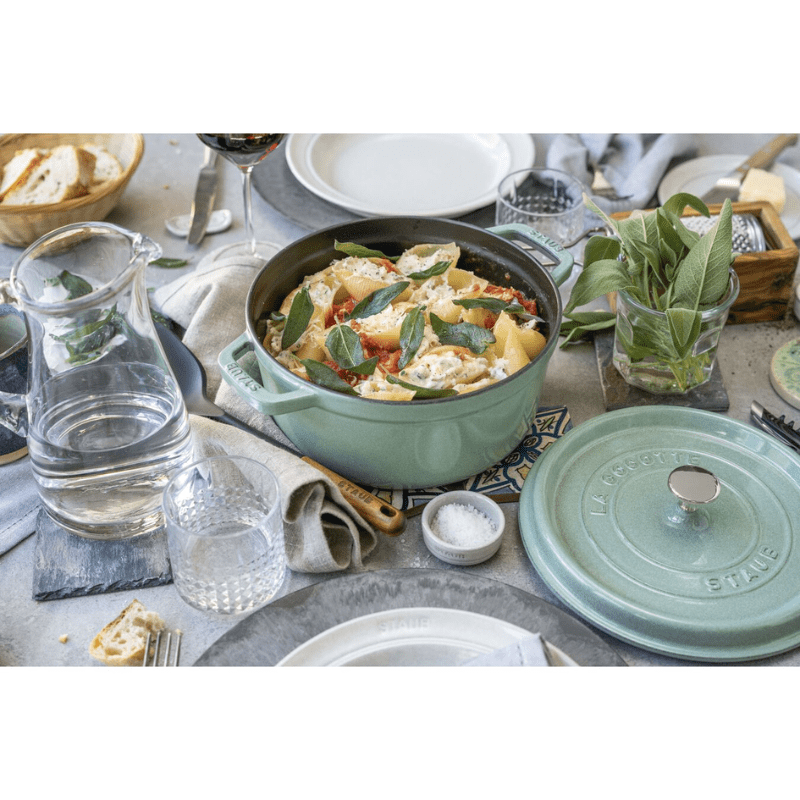 Staub Round Cocotte 24cm Sage