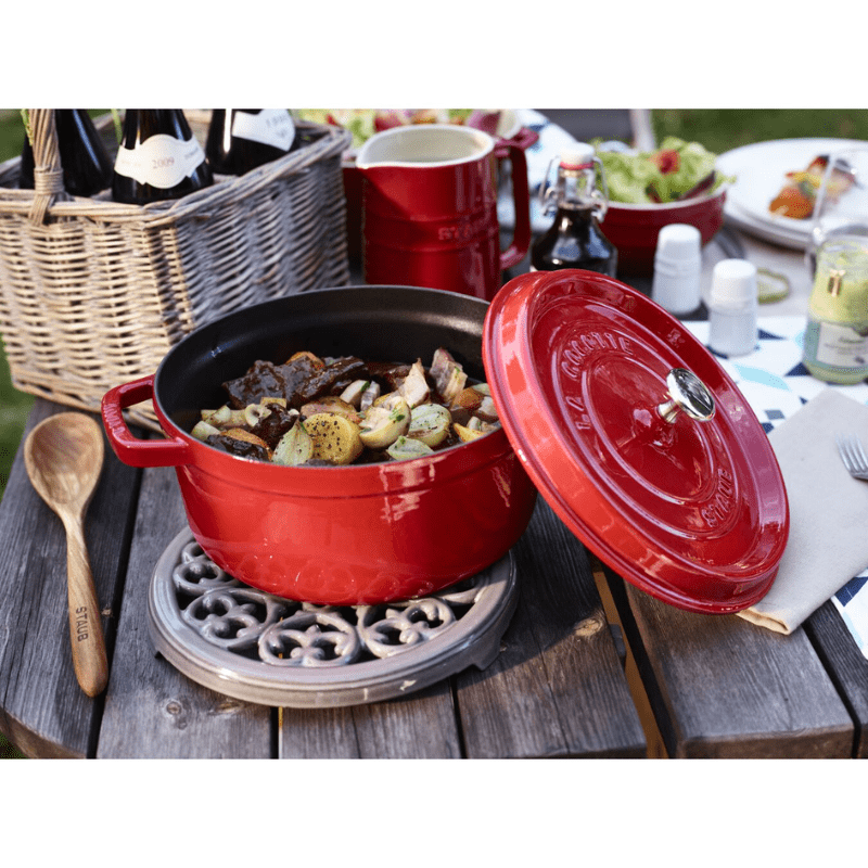 Staub Round Cocotte 26cm Cherry Red