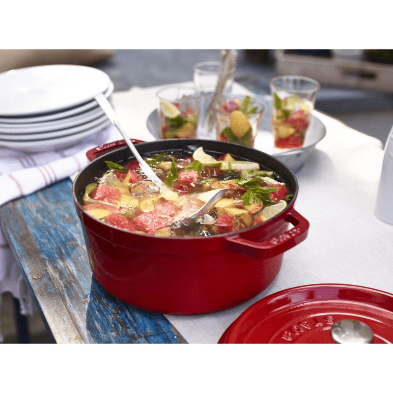 Staub Round Cocotte 26cm Cherry Red